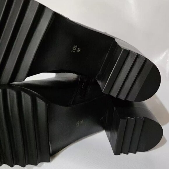 Vaneli Holand Black Leather Booties Zipper Boots Vaneli Waterproof Womens 10.5 M - Picture 7 of 10